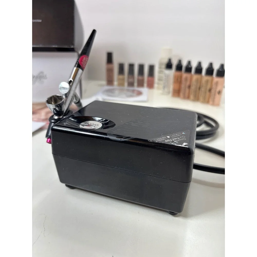 Luminess Air Airbrush Makeup System Black Compressor Stylus Set Free Extras